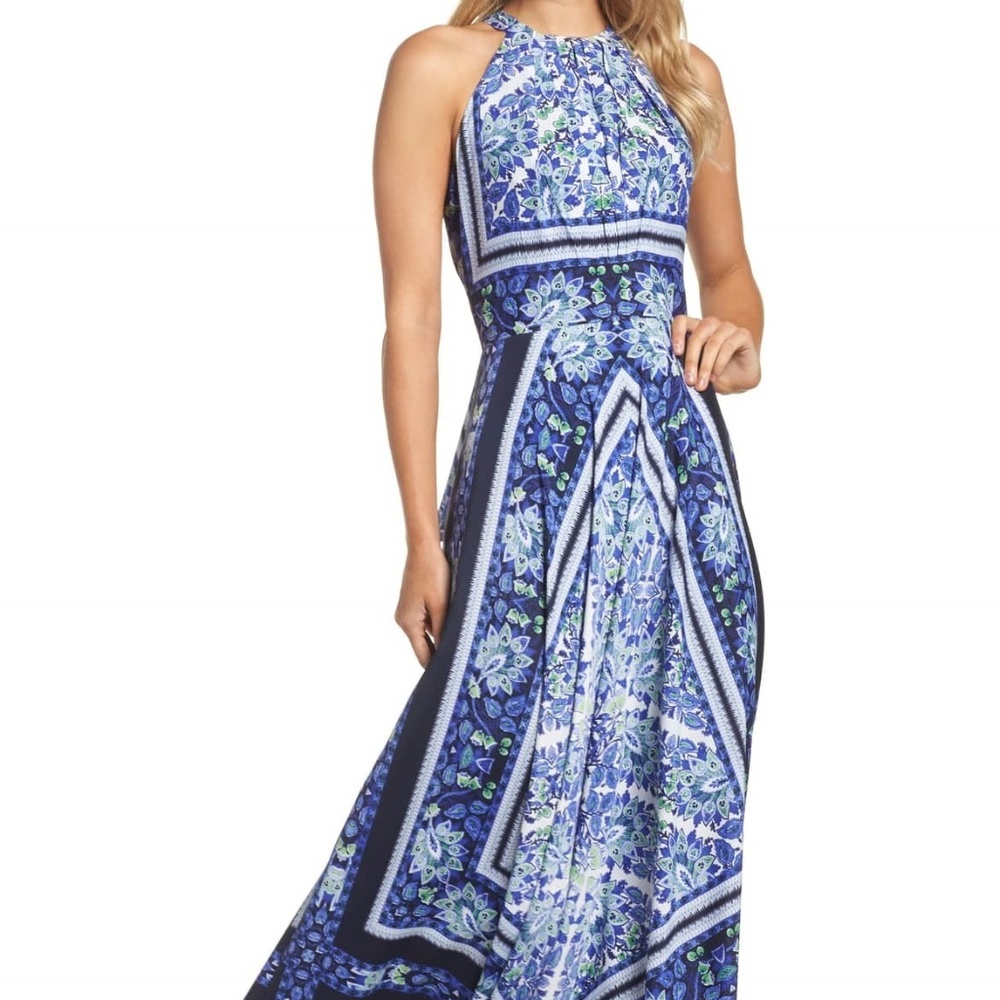 Like New EUC Scarf Print Maxi Dress